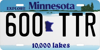 MN license plate 600TTR