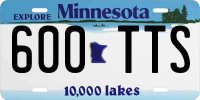 MN license plate 600TTS
