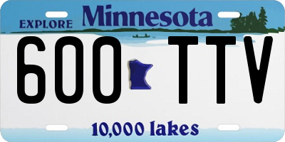 MN license plate 600TTV