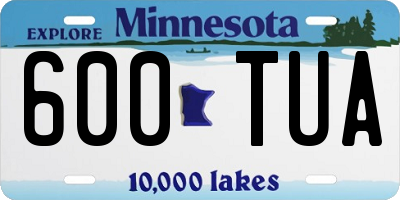 MN license plate 600TUA