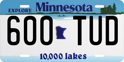 MN license plate 600TUD