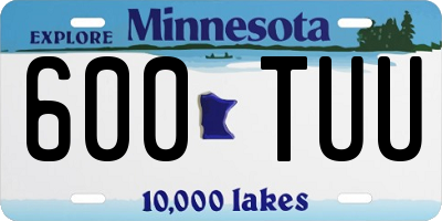 MN license plate 600TUU