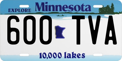 MN license plate 600TVA