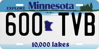 MN license plate 600TVB