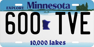 MN license plate 600TVE