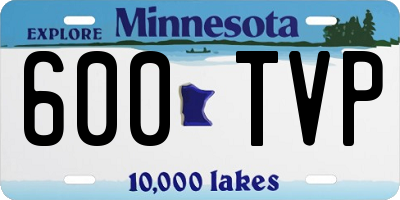 MN license plate 600TVP