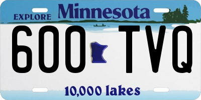 MN license plate 600TVQ
