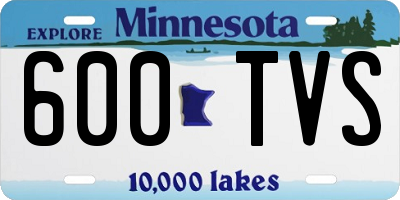 MN license plate 600TVS