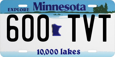MN license plate 600TVT