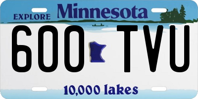 MN license plate 600TVU