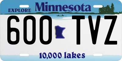 MN license plate 600TVZ