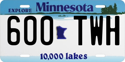 MN license plate 600TWH