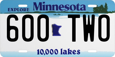 MN license plate 600TWO