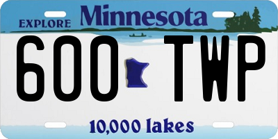 MN license plate 600TWP
