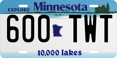 MN license plate 600TWT