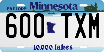 MN license plate 600TXM