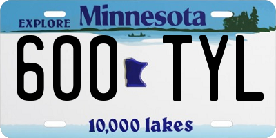 MN license plate 600TYL