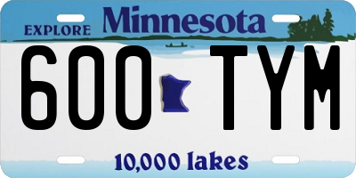 MN license plate 600TYM