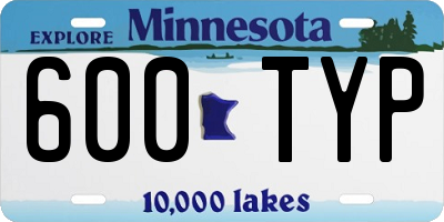 MN license plate 600TYP