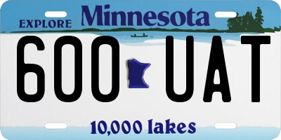 MN license plate 600UAT