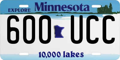MN license plate 600UCC