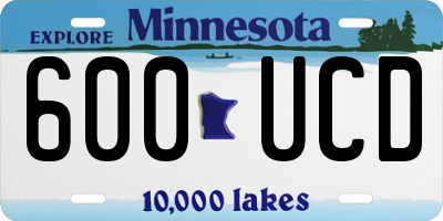 MN license plate 600UCD