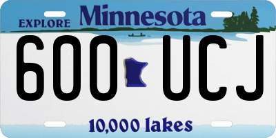 MN license plate 600UCJ