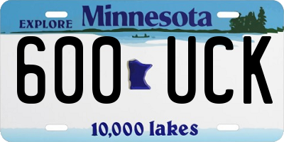 MN license plate 600UCK