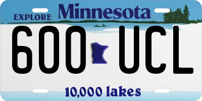 MN license plate 600UCL