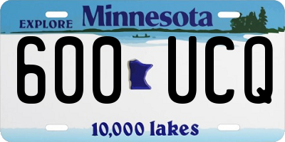 MN license plate 600UCQ