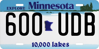 MN license plate 600UDB
