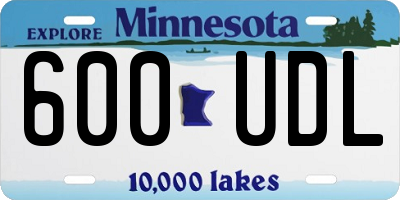 MN license plate 600UDL