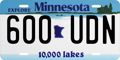 MN license plate 600UDN