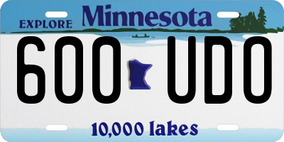 MN license plate 600UDO