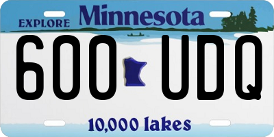 MN license plate 600UDQ