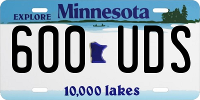 MN license plate 600UDS