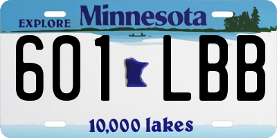MN license plate 601LBB