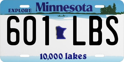 MN license plate 601LBS