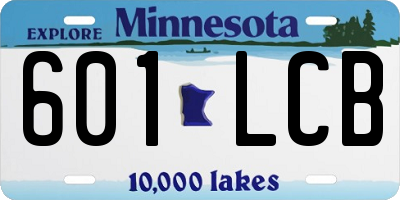 MN license plate 601LCB