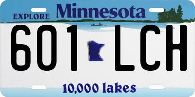 MN license plate 601LCH