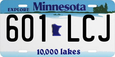 MN license plate 601LCJ
