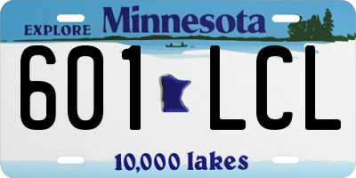MN license plate 601LCL