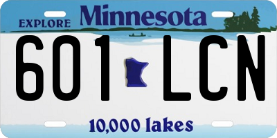 MN license plate 601LCN