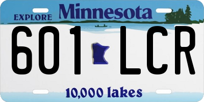 MN license plate 601LCR