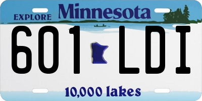 MN license plate 601LDI