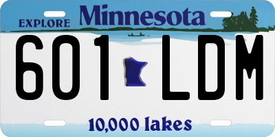 MN license plate 601LDM