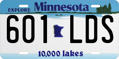 MN license plate 601LDS