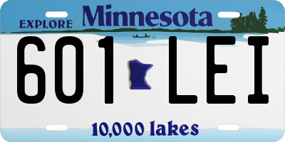 MN license plate 601LEI