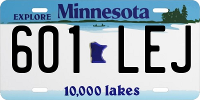 MN license plate 601LEJ