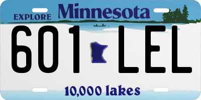 MN license plate 601LEL